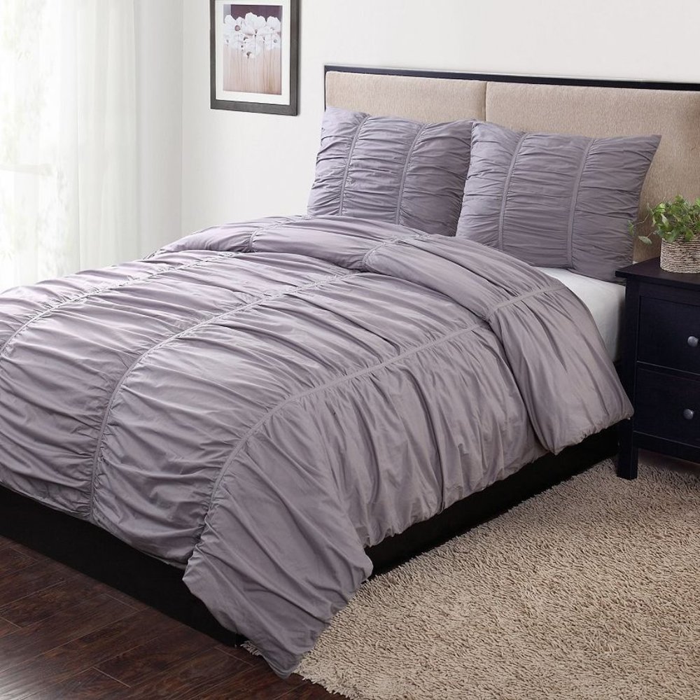 Home Classics Avery 3pc Duvet Cover - Purple